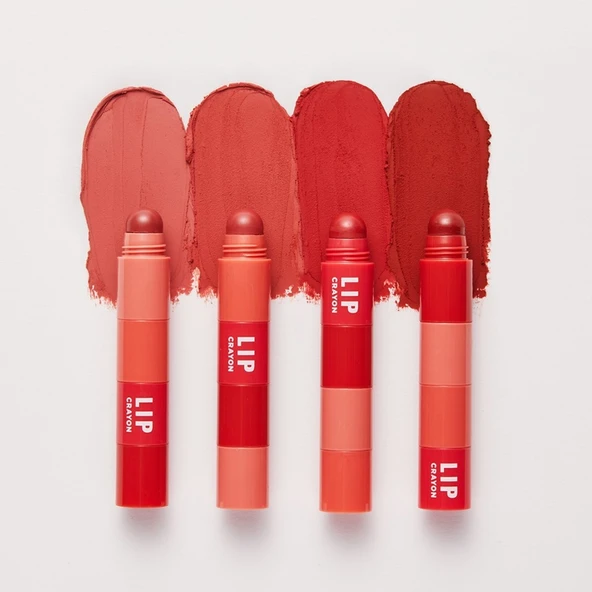 Merythod Reeledge Lip Crayon 02 Satin Red - 4 Renkli Lip Crayon - 3