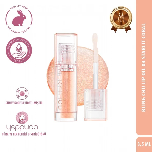 Merythod Bling Chu Lip Oil 04 Starlit Coral - Besleyici ve Nemlendirici Renkli Dudak Yağı
