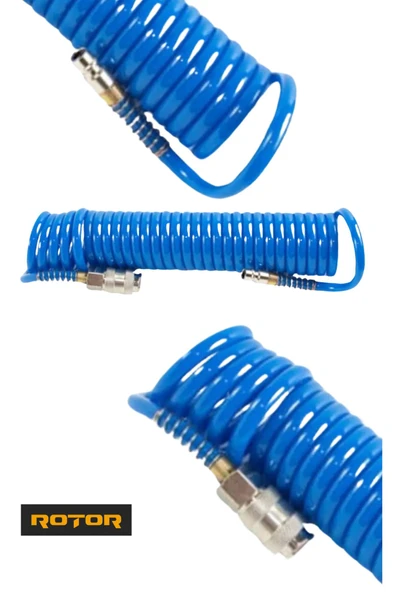 PU0508 (5X8X15)  Kompresör Spiral Hava Hortumu  15mt Sarı - 7