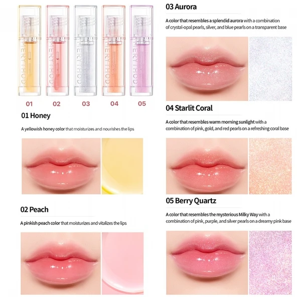 Merythod Bling Chu Lip Oil 02 Peach - Besleyici ve Nemlendirici Renkli Dudak Yağı - 3