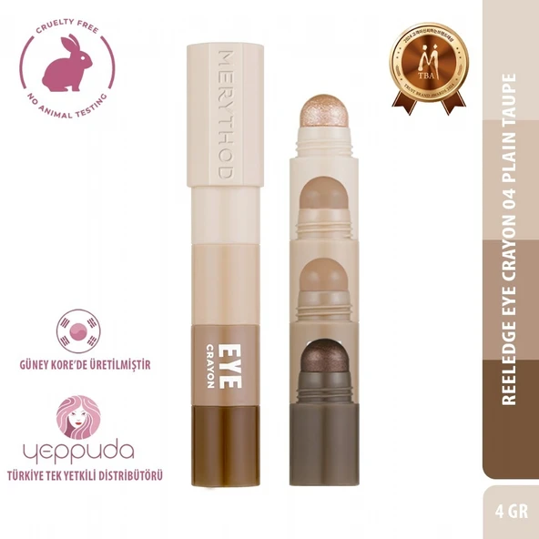 Merythod Reeledge Eye Crayon 04 Plain Taupe - 4 Renkli Eye Crayon - 6