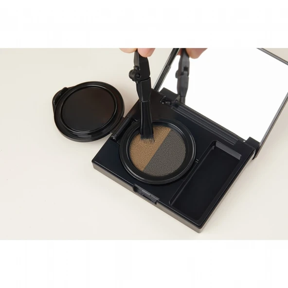 Merythod Reeltattoo Brow Cushion Two Tone Brown - Çift Tonlu, Çift Fırçalı Kaş Farı & Kaş Şekillendirme Kiti - 2