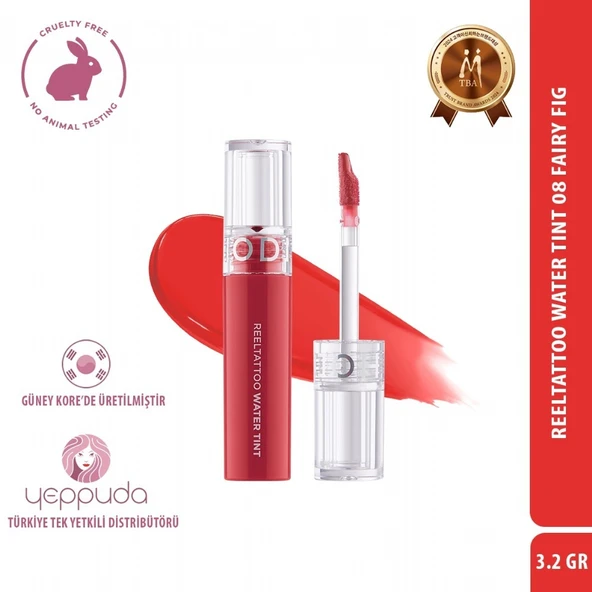 Merythod Reeltattoo Water Tint 08 Fairy Fig - Gün Boyu Kalıcı Doğal Görünüm Sağlayan Tint