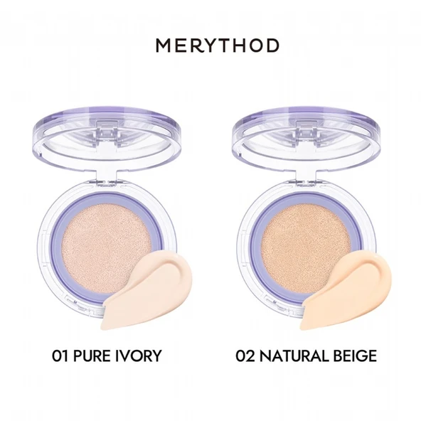 Merythod Reelcover Proof Cushion 01 Pure Ivory SPF50+PA+++ - Uzun Süre Kalıcı, Mat Bitişli Waterproof Fondöten - 6