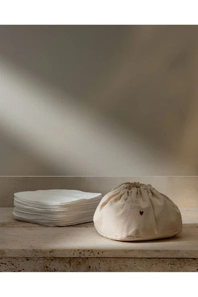 Mireille 25'li Pamuklu Havlu Seti - Beyaz/Kırmızı ürün görseli