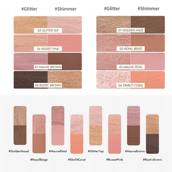 Merythod Twotone Shadow 06 Russet Pink - Çift Tonlu, Süngerli Far Kalemi - 10