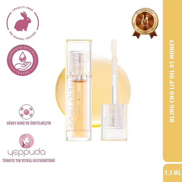 Merythod Bling Chu Lip Oil 01 Honey - Besleyici ve Nemlendirici Renkli Dudak Yağı