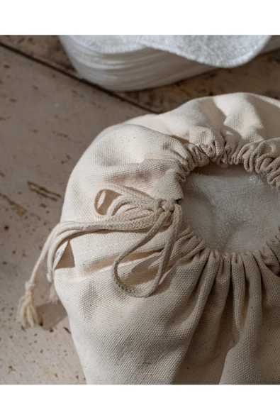 Mireille 25'li Pamuklu Havlu Seti - Beyaz/Kırmızı - Resim 6