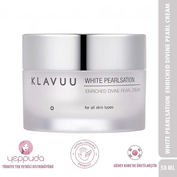 Klavuu White Pearlsation Enriched Divine Pearl Cream - Kore İncisi Özlü Kırışıklık Karşıtı ve Aydınlatıcı Krem