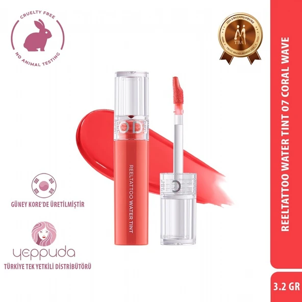 Merythod Reeltattoo Water Tint 07 Coral Wave - Gün Boyu Kalıcı Doğal Görünüm Sağlayan Tint