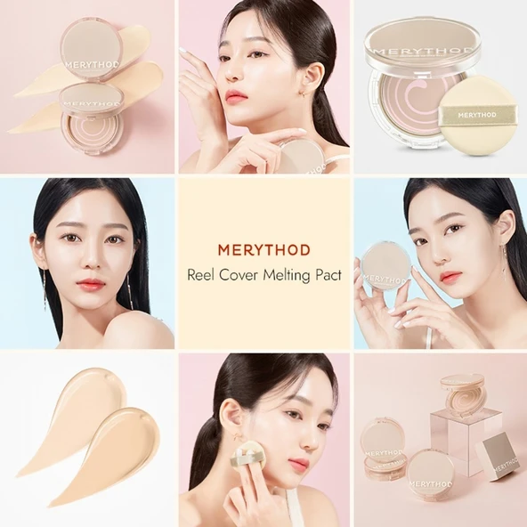 Merythod Reelcover Melting Pact 02 Natural Beige SPF50+PA++++ - Yağlı Ciltler İçin Yüksek Kapatıcı Fondöten - 4