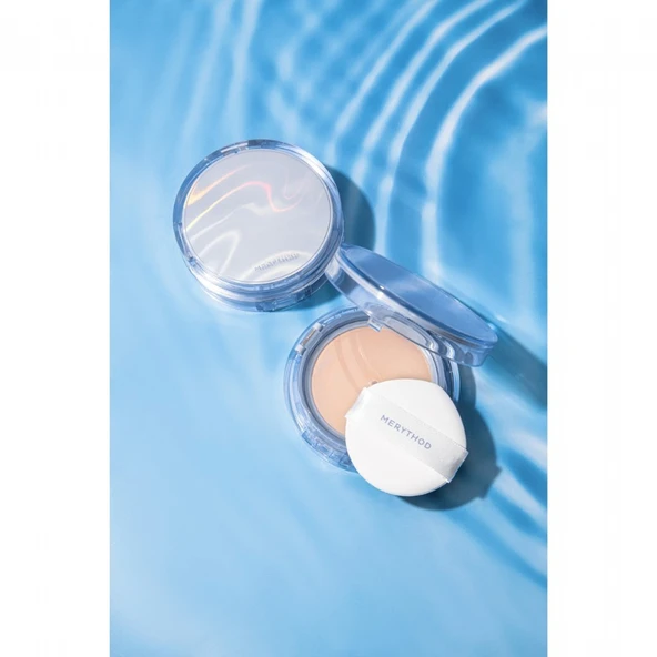 Merythod Water Glow Cushion 02 Natural Beige SPF38+PA+++ - Nemli Bitiş Sağlayan Glass Skin Fondöten - 8