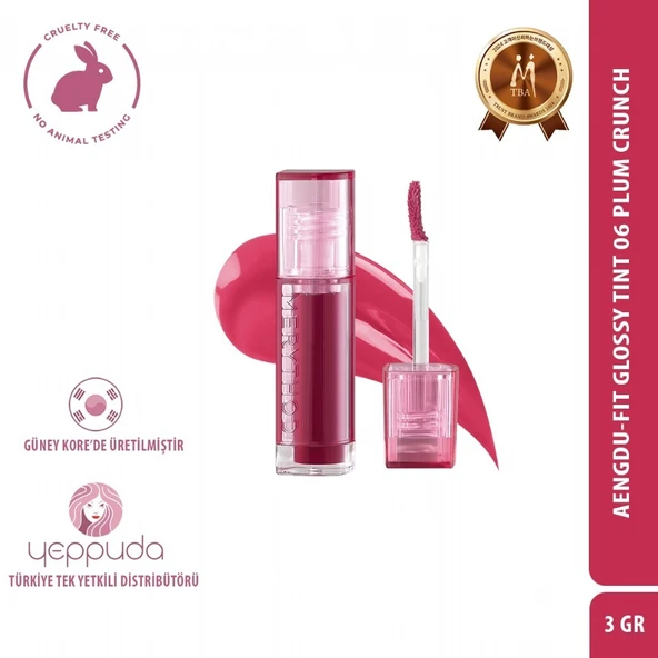 Merythod Aengdu-Fit Glossy Tint 06 Plum Crunch - Yoğun Pigmentli Parlak Tint