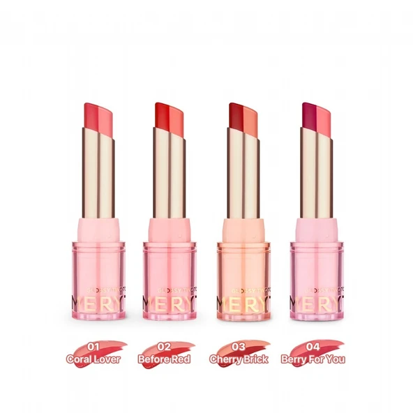 Merythod Glossy Twotone Lip Stick 02 Before Red - Çift Tonlu Ruj - 9