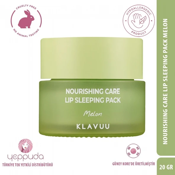 Klavuu Nourishing Care Lip Sleeping Pack Melon - Kavun Özlü Besleyici Dudak Bakım Gece Maskesi