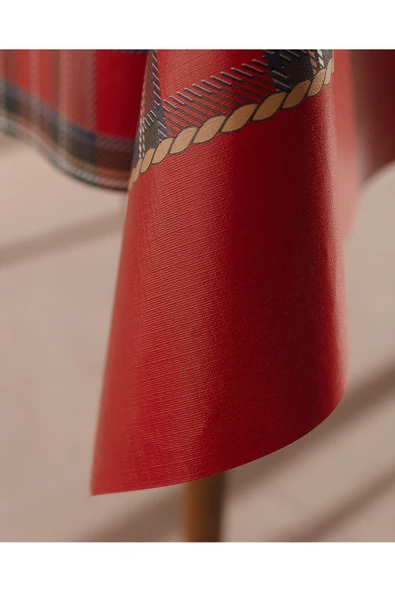 Andray Pvc Masa Örtüsü - Kırmızı - 140x200 cm - Resim 2