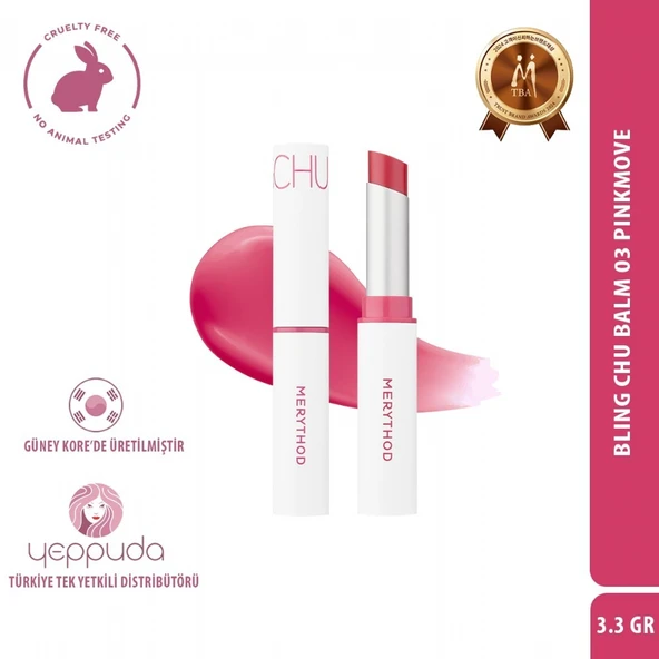 Merythod Bling Chu Balm 03 Pinkmove - Renkli Dudak Balmı