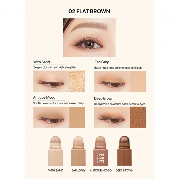 Merythod Reeledge Eye Crayon 02 Flatbrown - 4 Renkli Eye Crayon - 2