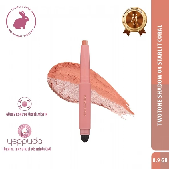 Merythod Twotone Shadow 04 Starlit Coral - Çift Tonlu, Süngerli Far Kalemi