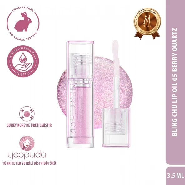 Merythod Bling Chu Lip Oil 05 Berry Quartz - Besleyici ve Nemlendirici Renkli Dudak Yağı