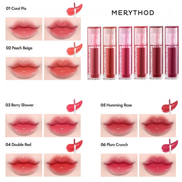 Merythod Aengdu-Fit Glossy Tint 04 Double Red - Yoğun Pigmentli Parlak Tint - 3