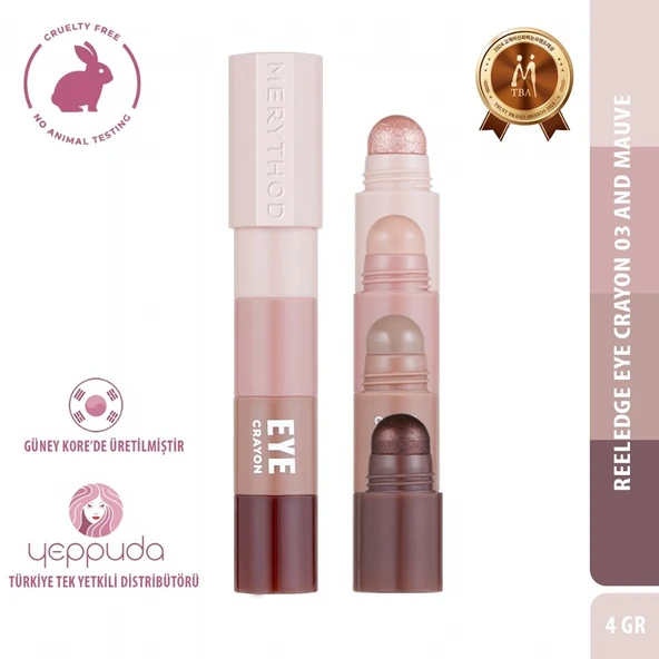 Merythod Reeledge Eye Crayon 03 And Mauve - 4 Renkli Eye Crayon