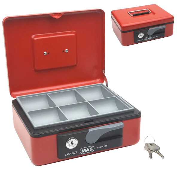 Mas Para Kasası Orta Metal Kırmızı 185