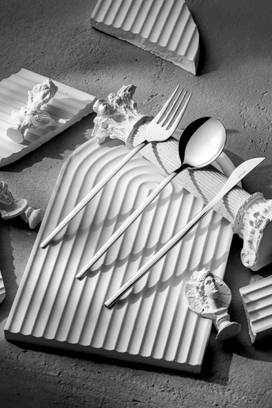 Aspendos 18 Parça 6 Kişilik Çatal Kaşık Bıçak Takımı Kutulu - 2