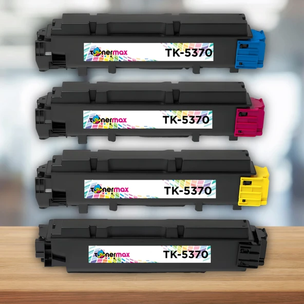 Kyocera TK-5370 Muadil Toner Takım – ECOSYS MA3500cix, MA3500cifx, PA3500cx Yazıcılarla Uyumlu, Çipli