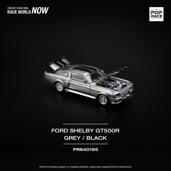 Pop Race 1/64 Ford 1967 Shelby Mustang GT500 Gri / Siyah