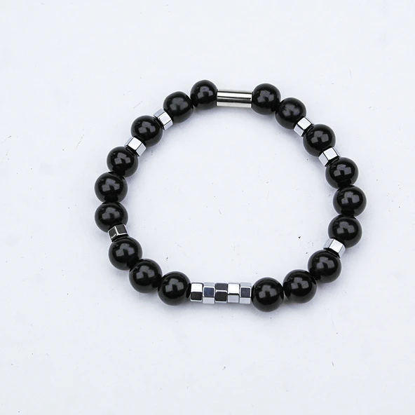 Oltu Taşı Hematit Lastikli Bileklik - 3