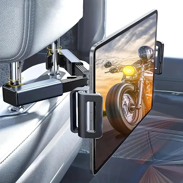 Araç Koltuk Arkası Tablet Tutucu, Telefon Tutucu, Tablet/Telefon Tutucu, iPad Pro 12.9 Mini Air, Galaxy Tab A A7 S7, Swi - 2