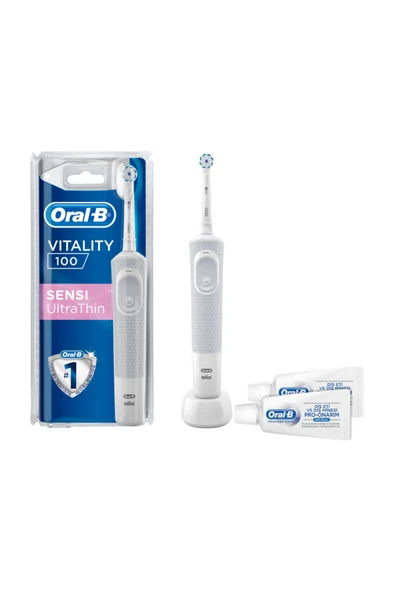 Vitality D100 Sensi Ultra Thin Elektrikli Diş Fırçası + Diş Macunu