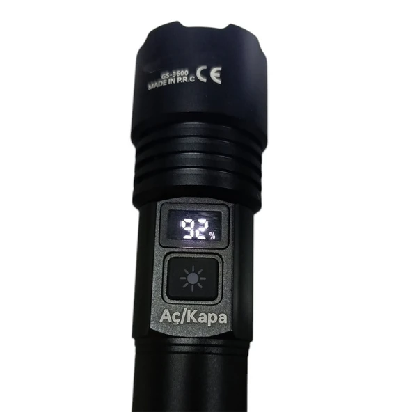 1300 Lümen Tg Led 2800 Mah Zoom Özellikli Şarj Edilebilir El Feneri Sk3600 - 3