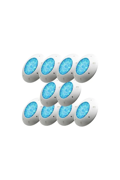 10 Adet 32 Watt 12 Volt Led Turkuaz Sıva Üstü Havuz Lambası 32w 12v Tenda
