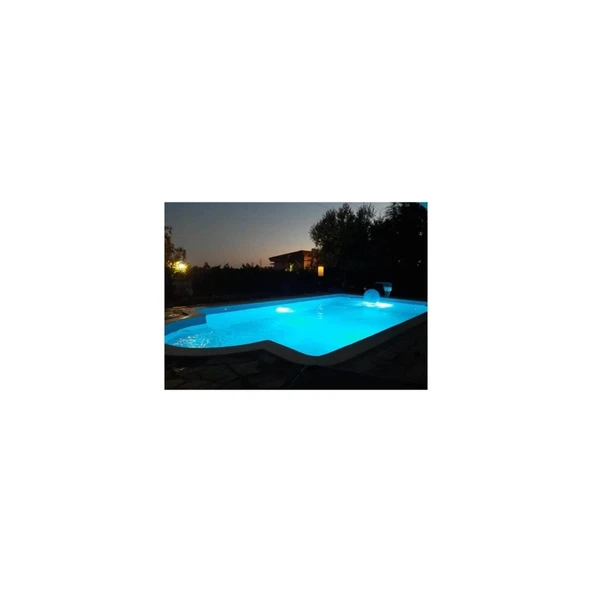 4 Adet 30 Watt Led Mavi Sıva Üstü Havuz Lambası Tenda 12 Volt - 5