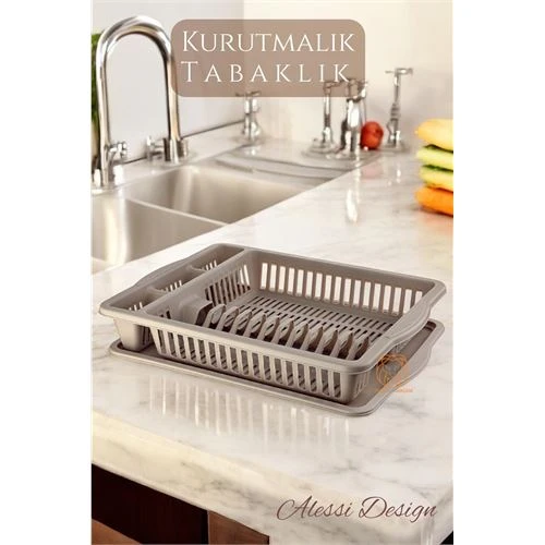 ModaCar Bulaşık Durulama Sepeti Tabaklık Bulaşık Kurutmalık KAHVE Alessi - 2