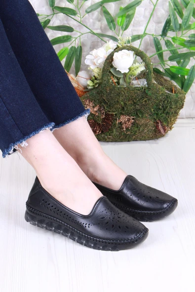 Mehmet Mete 0001-L Anatomik Yumuşak Lazer Baskılı Hakiki Deri Kadın Ayakkabı ürün görseli