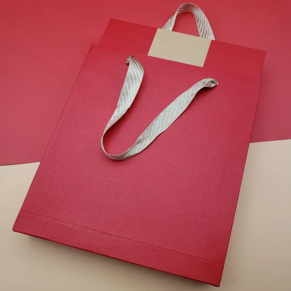 Çizgili Defter Ve Metal Kalem Seti Kırmızı - 3