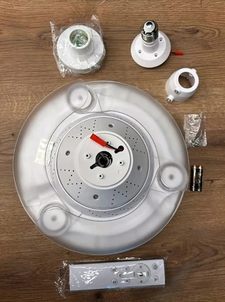 CATA Dolunay Fan Gizli Açılır Hayalet Pervaneli 72w Ledli E-27 Duy a Takılabilen 3 Kanatlı Kumandalı Tavan Vantilatörü - 4