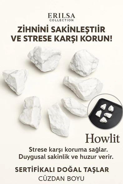 Sertifikalı Ham Cüzdan Boy Havlit Taşı Kütle - El Taşı - Günlük Sakinlik ve Zihinsel Denge ürün görseli 1