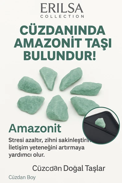 Sertifikalı Ham Cüzdan Boy Amazonit Taşı Kütle - Duygusal Denge ve Günlük Huzur Taşı ürün görseli