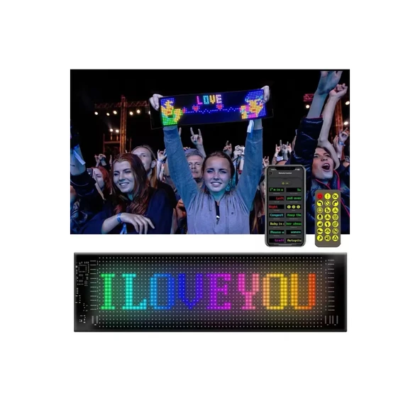 Led Ekran Matrix Panel Cama Yapışan En Büyük Boy 16x96 Led Sayısı Araba Yazısı 12cm-59.5cm - 5