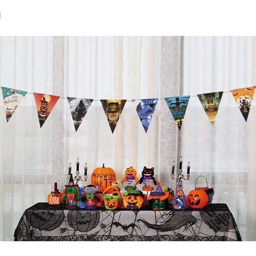 Cadılar Bayramı Halloween Flama Bayrak Banner Süs 8 Li - 2