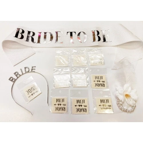Gümüş Renk Bride Partisi Seti 13 Parça - 2