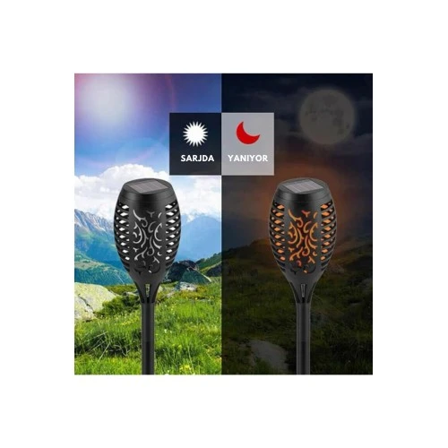Solar Alev Efektli Bahçe Lambası - 7