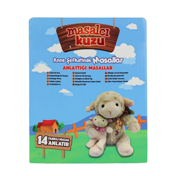 M-1117526-12 Türkçe Yavrulu Masal Anlatan Kuzu -birliktoys - 2