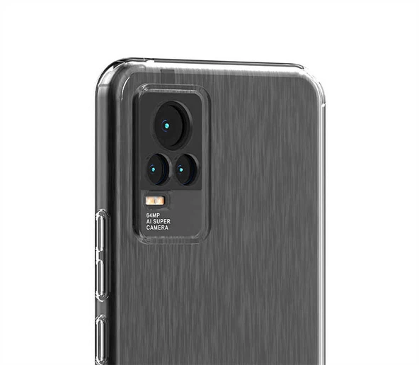 Vivo V21 Kılıf Zore Coss Şeffaf Sert Silikon Kılıf - Resim 10