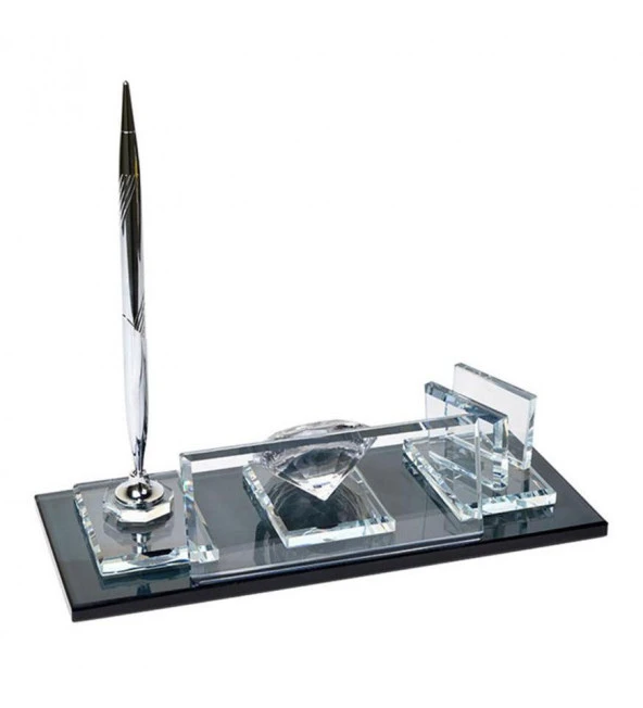 Kristal Masa İsimliği - Gümüş Tek Kalemli - Resim 4