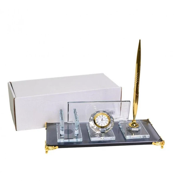 Kristal Masa İsimliği - Altın Tek Kalemli - Resim 5